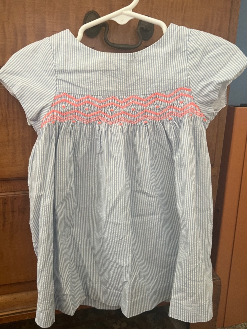 Jacadi seersucker smocked dress